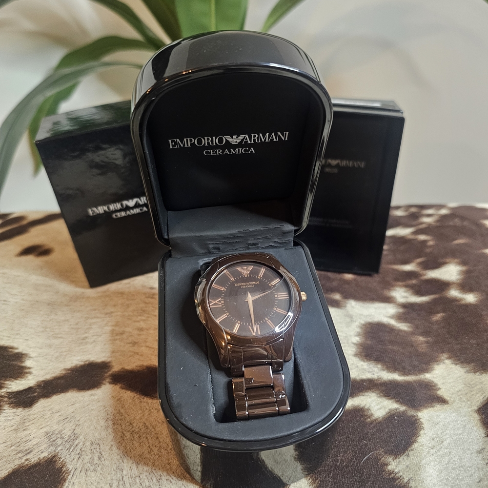 Emporio Armani Men’s Ceramic Brown Watch